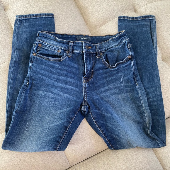 AERO Skinny Blue Jeans - Picture 1 of 6